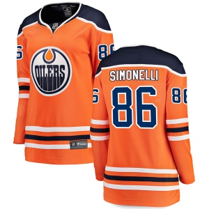 Women's Frankie Simonelli Edmonton Oilers Authentic r Home Breakaway Jersey - Orange