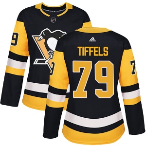 Women's Freddie Tiffels Pittsburgh Penguins Authentic Home Jersey - Black