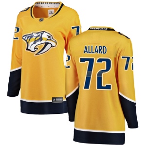 Women's Frederic Allard Nashville Predators Breakaway Home Jersey - Yellow