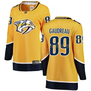 Women's Frederick Gaudreau Nashville Predators Breakaway Home Jersey - Yellow