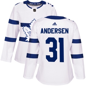 Women's Frederik Andersen Toronto Maple Leafs Authentic 2018 Stadium Series Jersey - White