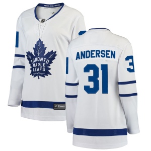 Women's Frederik Andersen Toronto Maple Leafs Breakaway Away Jersey - White