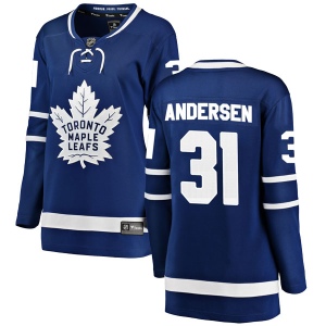 Women's Frederik Andersen Toronto Maple Leafs Breakaway Home Jersey - Blue