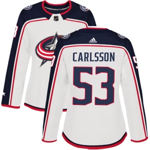 Women's Gabriel Carlsson Columbus Blue Jackets Authentic Away Jersey - White