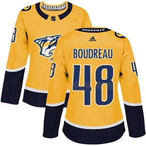 Women's Gabryel Boudreau Nashville Predators Authentic Home Jersey - Gold