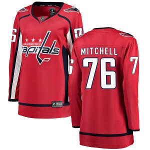 Women's Garrett Mitchell Washington Capitals Breakaway Home Jersey - Red