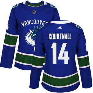 Women's Geoff Courtnall Vancouver Canucks Authentic Home Jersey - Blue