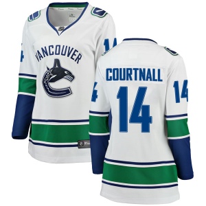 Women's Geoff Courtnall Vancouver Canucks Breakaway Away Jersey - White