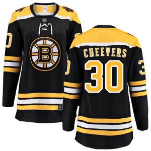 Women's Gerry Cheevers Boston Bruins Home Breakaway Jersey - Black