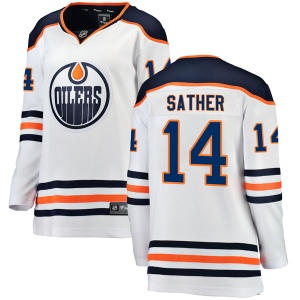 Women's Glen Sather Edmonton Oilers Authentic Away Breakaway Jersey - White