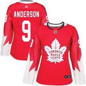 Women's Glenn Anderson Toronto Maple Leafs Authentic Alternate Jersey - Red