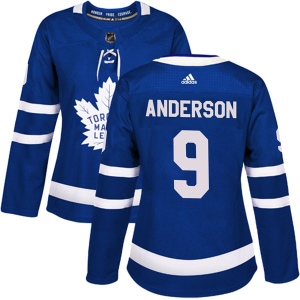 Women's Glenn Anderson Toronto Maple Leafs Authentic Home Jersey - Blue