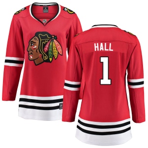 Women's Glenn Hall Chicago Blackhawks Home Breakaway Jersey - Red