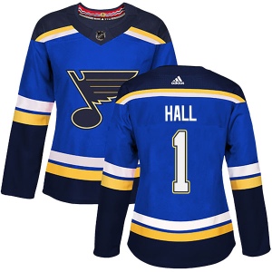 Women's Glenn Hall St. Louis Blues Authentic Home Jersey - Blue