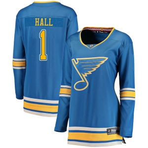 Women's Glenn Hall St. Louis Blues Breakaway Alternate Jersey - Blue