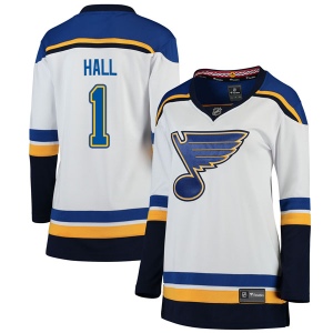 Women's Glenn Hall St. Louis Blues Breakaway Away Jersey - White