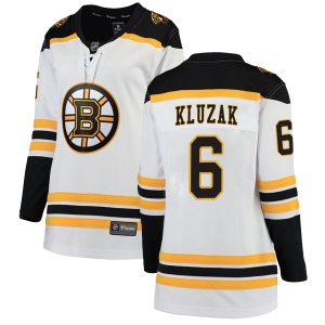 Women's Gord Kluzak Boston Bruins Breakaway Away Jersey - White