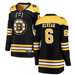 Women's Gord Kluzak Boston Bruins Breakaway Home Jersey - Black