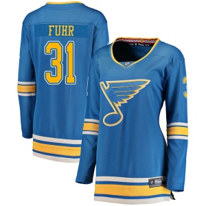 Women's Grant Fuhr St. Louis Blues Breakaway Alternate Jersey - Blue