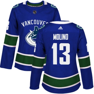 Women's Griffen Molino Vancouver Canucks Authentic Home Jersey - Blue