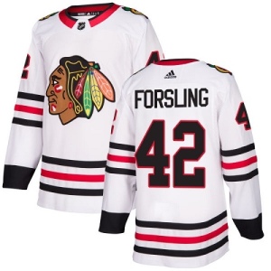 Women's Gustav Forsling Chicago Blackhawks Authentic Away Jersey - White