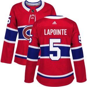 Women's Guy Lapointe Montreal Canadiens Authentic Home Jersey - Red