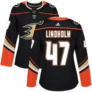 Women's Hampus Lindholm Anaheim Ducks Authentic Home Jersey - Black