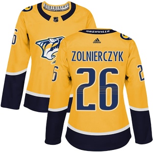 Women's Harry Zolnierczyk Nashville Predators Authentic Home Jersey - Gold