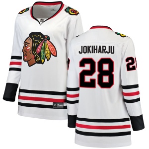 Women's Henri Jokiharju Chicago Blackhawks Breakaway Away Jersey - White