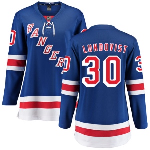 Women's Henrik Lundqvist New York Rangers Home Breakaway Jersey - Blue