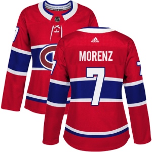 Women's Howie Morenz Montreal Canadiens Authentic Home Jersey - Red