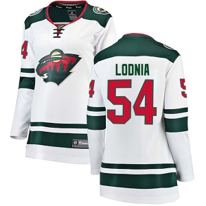 Women's Ivan Lodnia Minnesota Wild Breakaway Away Jersey - White