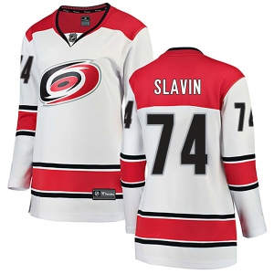 Women's Jaccob Slavin Carolina Hurricanes Breakaway Away Jersey - White