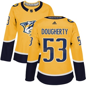 Women's Jack Dougherty Nashville Predators Authentic Home Jersey - Gold