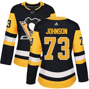 Women's Jack Johnson Pittsburgh Penguins Authentic Home Jersey - Black