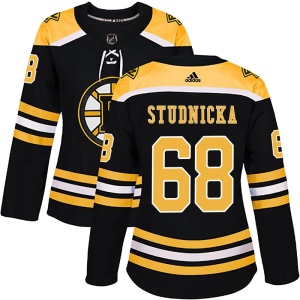 Women's Jack Studnicka Boston Bruins Authentic Home Jersey - Black