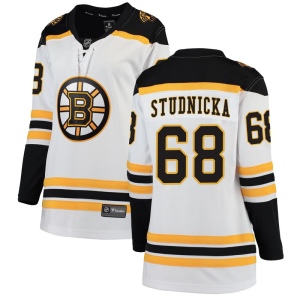 Women's Jack Studnicka Boston Bruins Breakaway Away Jersey - White