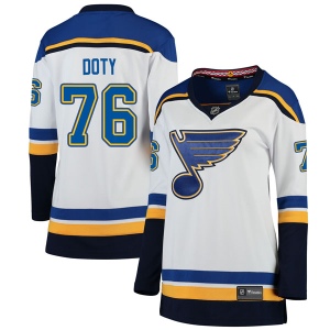 Women's Jacob Doty St. Louis Blues Breakaway Away Jersey - White