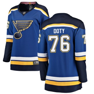 Women's Jacob Doty St. Louis Blues Breakaway Home Jersey - Blue