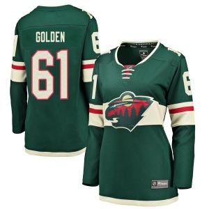 Women's Jacob Golden Minnesota Wild Breakaway Green Home Jersey - Gold