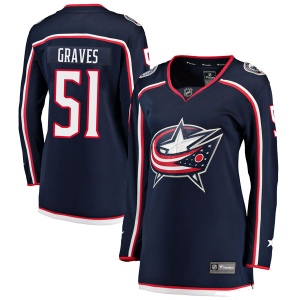 Women's Jacob Graves Columbus Blue Jackets Breakaway Home Jersey - Navy