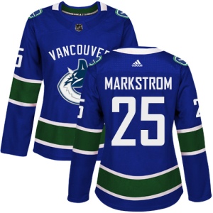 Women's Jacob Markstrom Vancouver Canucks Authentic Home Jersey - Blue