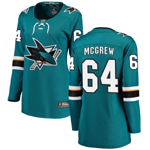 Women's Jacob McGrew San Jose Sharks Breakaway Home Jersey - Teal