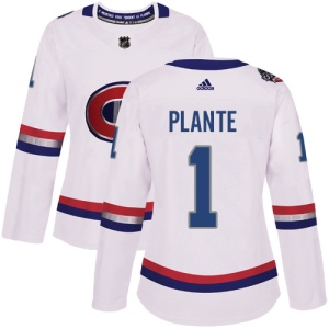 Women's Jacques Plante Montreal Canadiens Authentic 2017 100 Classic Jersey - White