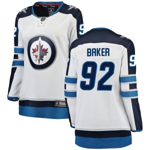 Women's Jake Baker Winnipeg Jets Breakaway Away Jersey - White