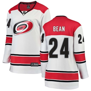 Women's Jake Bean Carolina Hurricanes Breakaway Away Jersey - White