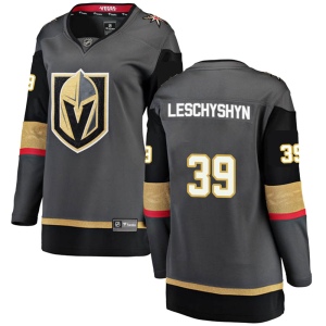 Women's Jake Leschyshyn Vegas Golden Knights Breakaway Black Home Jersey - Gold