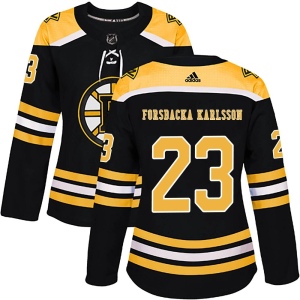 Women's Jakob Forsbacka Karlsson Boston Bruins Authentic Home Jersey - Black