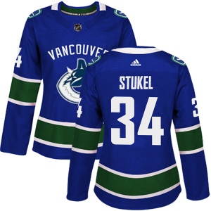 Women's Jakob Stukel Vancouver Canucks Authentic Home Jersey - Blue