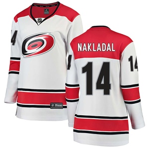 Women's Jakub Nakladal Carolina Hurricanes Breakaway Away Jersey - White